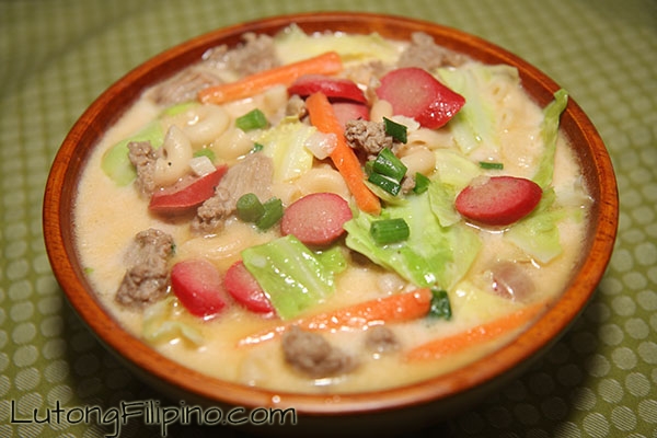 Chicken Macaroni Soup Sopas Recipe Filipino Recipes From Lutong Filipino